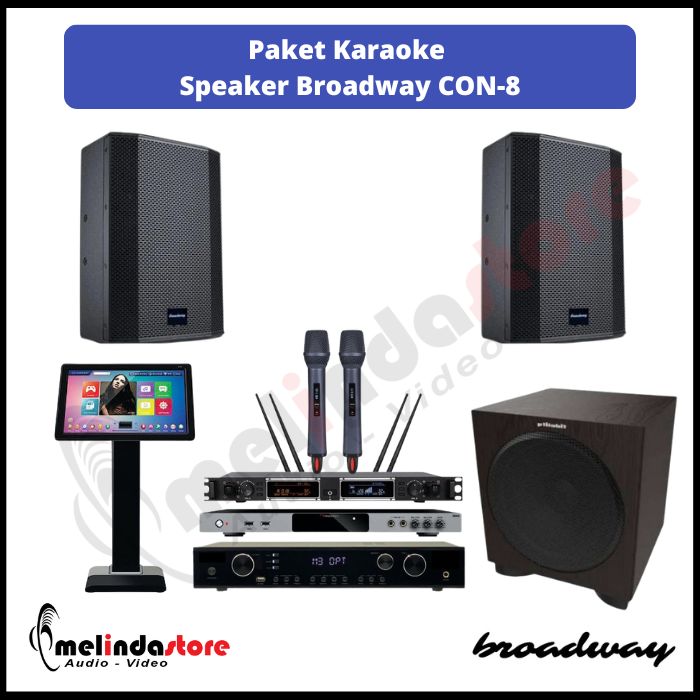 Paket Karaoke Speaker Broadway 8 Inch | Lengkap Paket Karaoke Speaker Broadway 8 Inch | Lengkap